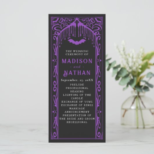 Programme Cathédrale violette Vampire Mariage gothique (Debout devant)