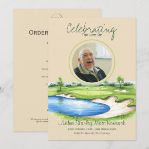 Programme Célébration de golf personnalisée de la vie Mémori