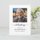 Programme Célébration de la vie 1 Photo Funérailles commémor (Debout devant)