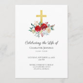 Programme Célébration de la vie au Mémorial des funérailles (Devant)