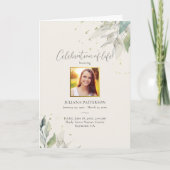 Programme Célébration de la vie Botaniques, Photos Funéraill (Devant)