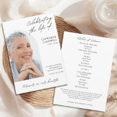 Programme Célébration de la vie de l'arc moderne Photo Funer