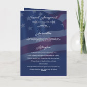 Programme Célébration de la vie d'un vétéran militaire, drap (Dos)