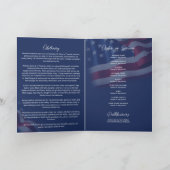Programme Célébration de la vie d'un vétéran militaire, drap (Intérieur)