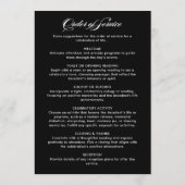 Programme Célébration de la vie Écriture élégante Photo Funé (Dos)