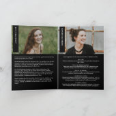 Programme Célébration de la vie Élégant Moderne Pliée Funéra (Intérieur)