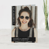 Programme Célébration de la vie Élégant Moderne Pliée Funéra (Devant)