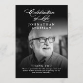 Programme Célébration de la vie Élégant Script Photo Funérai (Devant)