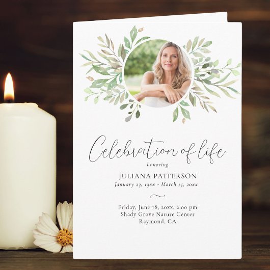 Programme Célébration de la vie Jolie Botanique Funéraire Ph