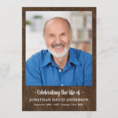 Programme Célébration De La Vie Mémorial Photo Funérailles E (Devant)