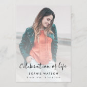 Programme Célébration de la vie | Ordre des funérailles (Devant)