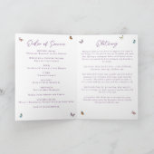 Programme Célébration de la Vie Papillon Floral Funérailles (Intérieur)
