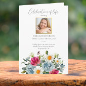 Programme Célébration de la vie peinte Floral Funérailles