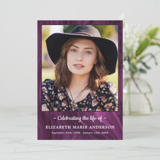 Programme Célébration De La Vie Photo Funérailles De Marbre (Debout devant)