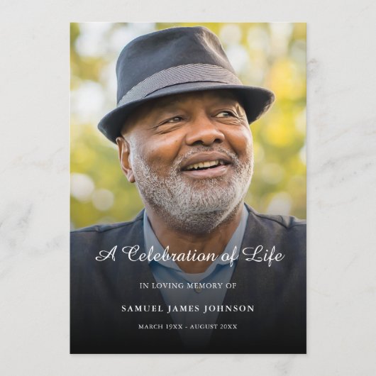 Programme Célébration de la vie Photo Funeral Program (Devant)