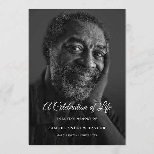 Programme Célébration de la vie Photo Funeral Program (Devant)