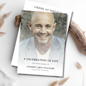 Programme Célébration de la vie Photo Funeral Program