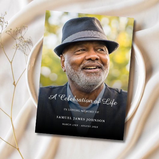 Programme Célébration de la vie Photo Funeral Program