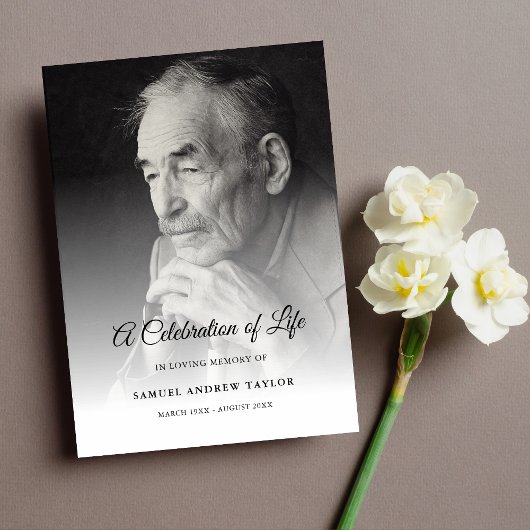 Programme Célébration de la vie Photo Funeral Program