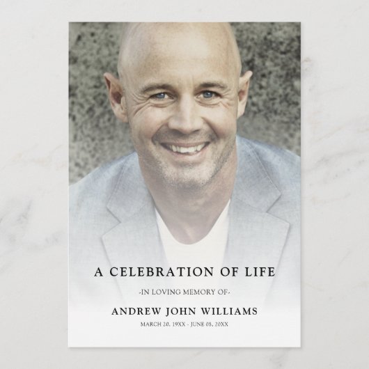 Programme Célébration de la vie Photo Funeral Program (Devant)