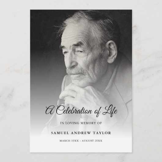 Programme Célébration de la vie Photo Funeral Program (Devant)