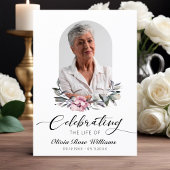 Programme Célébration De La Vie Photo Moderne Funéraire Mémo