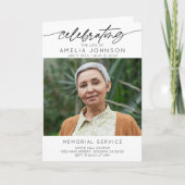 Programme Célébration de l'ordre de service funéraire à vie (Devant)