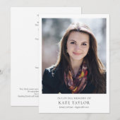 Programme Célébration funéraire moderne de la photo de la vi (Devant / Derrière)