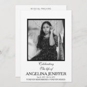 Programme Célébration moderne de la vie (Devant / Derrière)