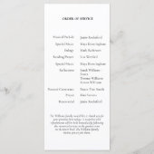 Programme Célébration Moderne De La Vie Arche Photo Funérail (Dos)