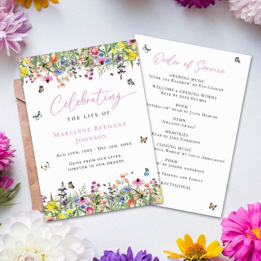 Programme Célébration Moderne de la Vie avec des Fleurs - Or