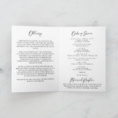 Programme Celebration of Life Black White Memorial Funeral (Intérieur)