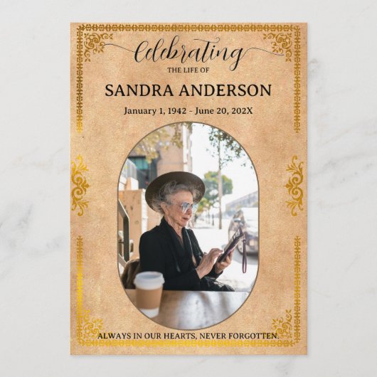 Programme Celebration of Life – Forever In Our Hearts  (Devant)