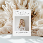 Programme Celebration of Life Modern Memorial Photo Funeral