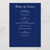 Programme Célébration personnalisée de la vie Mémorial photo (Dos)