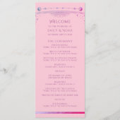 Programme Céleste rose violet soleil Lune étoiles Mariage (Devant)