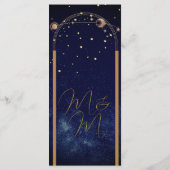 Programme Céleste Sky Moon Stars Moderne Elégant Mariage (Dos)