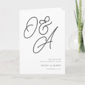 Programme Cendre | Mariage de monogramme de filigrane de scr (Devant)