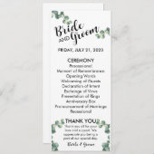 Programme Cérémonie (Devant / Derrière)