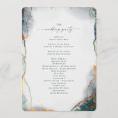 Programme Cérémonie Abstraite de Mariage vert Eucalyptus (Dos)