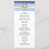 Programme Cérémonie de Bar Mitzvah Blue Gold David Star (Dos)