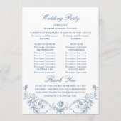 Programme Cérémonie de l'Ornat victorien Grace Dusty Blue Ma (Dos)