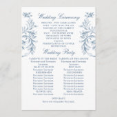 Programme Cérémonie de l'Ornat victorien Grace Dusty Blue Ma (Dos)