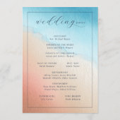 Programme Cérémonie de mariage à l'aquarelle sereine (Dos)