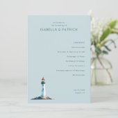 Programme Cérémonie de mariage au phare bleu serein (Debout devant)