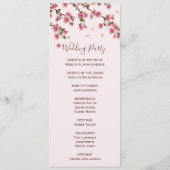 Programme Cérémonie de mariage aux fleurs de cerisier rose (Dos)