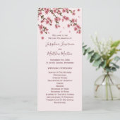 Programme Cérémonie de mariage aux fleurs de cerisier rose (Debout devant)