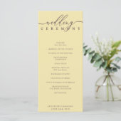 Programme Cérémonie de mariage avec scénario minimal de figu (Debout devant)