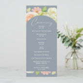 Programme Cérémonie de Mariage bleu Dusty (Debout devant)