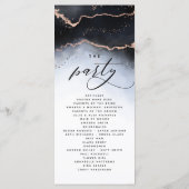 Programme Cérémonie de Mariage bleu Ethereal Mist Ombre Navy (Dos)